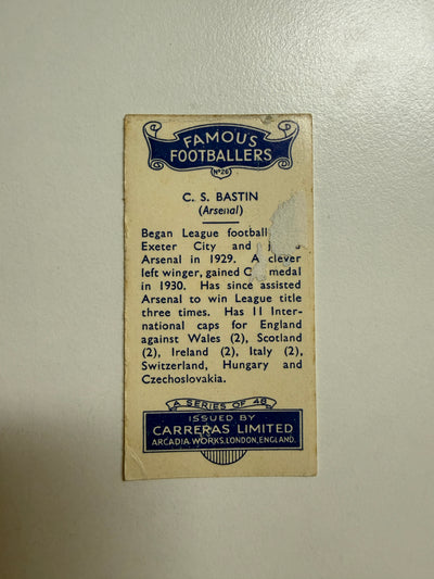1935 - C. S. BASTIN - ARSENAL - VINTAGEKORT