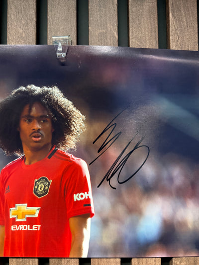MANCHESTER UNITED - 6 SIGNERTE BILDER LOT MED EKTEHETSBEVIS/COA