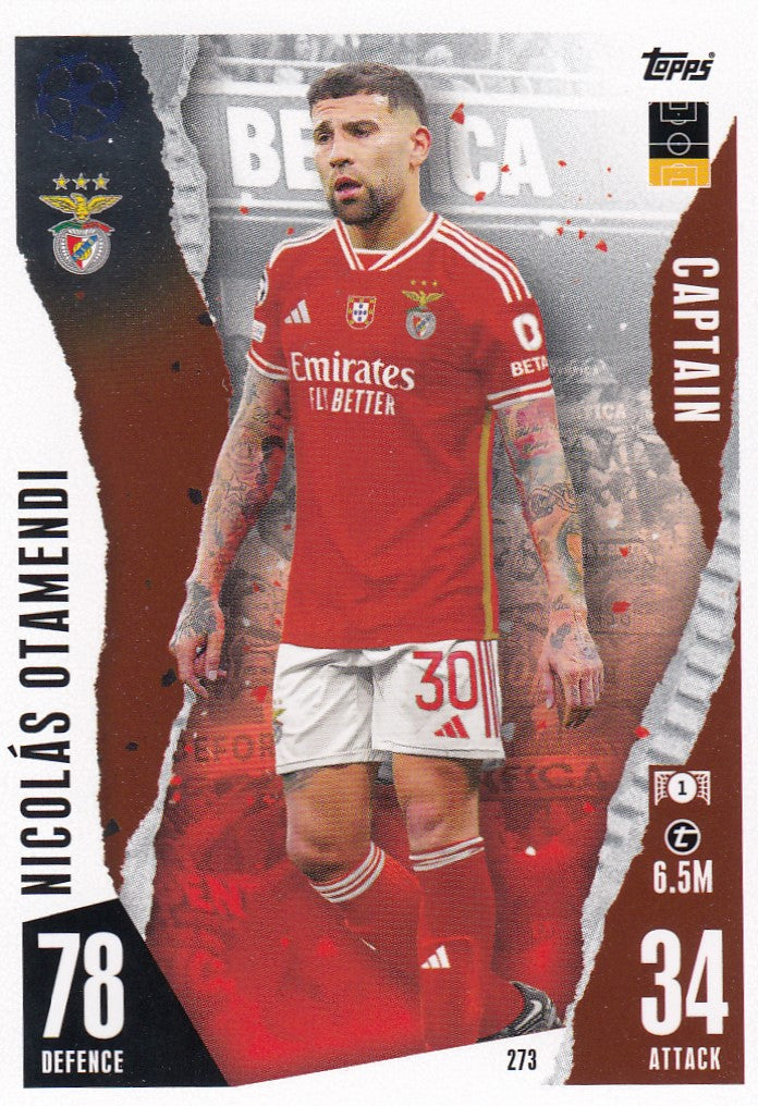 273. NICOLÀS OTAMENDI - SL BENFICA - CAPTAIN