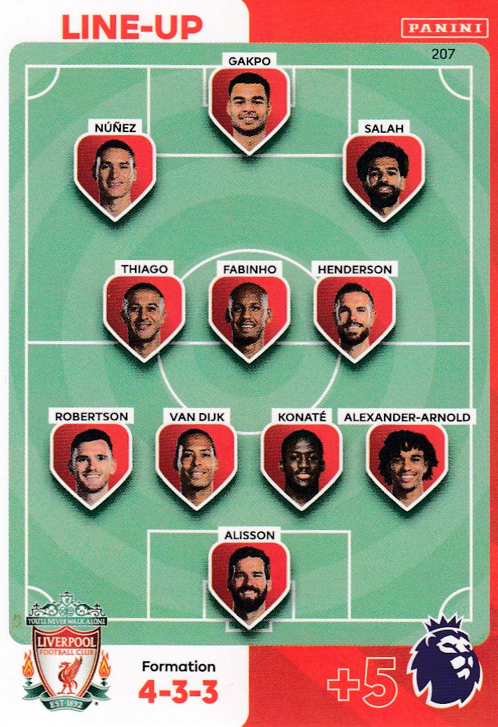207. LINE-UP - LIVERPOOL