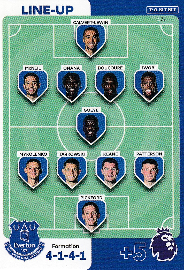 171. LINE-UP - EVERTON
