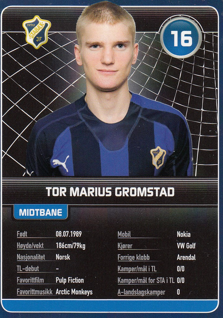 STABÆK FOTBALL - TOR MARIUS GROMSTAD