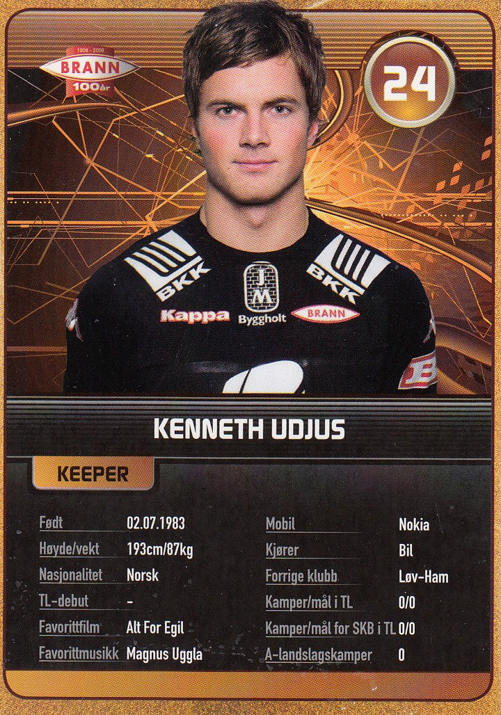 SK BRANN - KENNETH UDJUS - GULLKORT