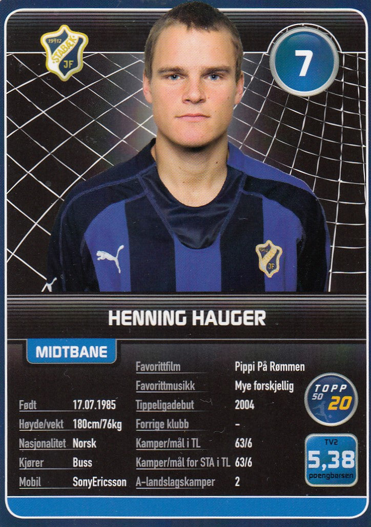 STABÆK FOTBALL - HENNING HAUGER