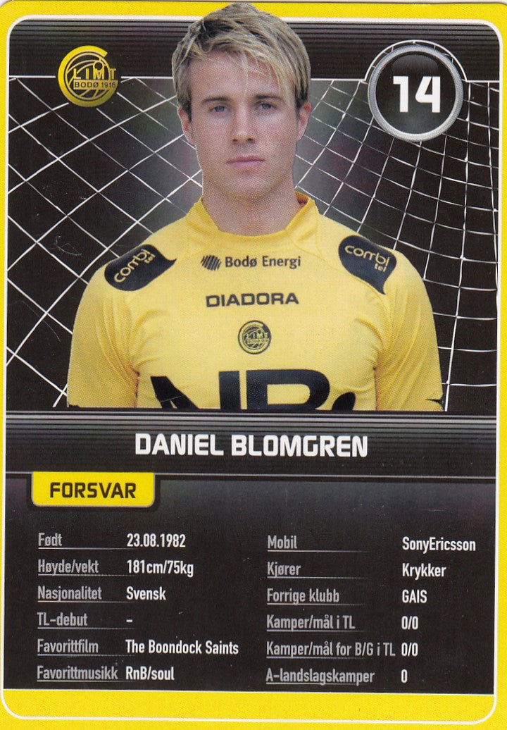 FK BODØ/GLIMT - DANIEL BLOMGREN