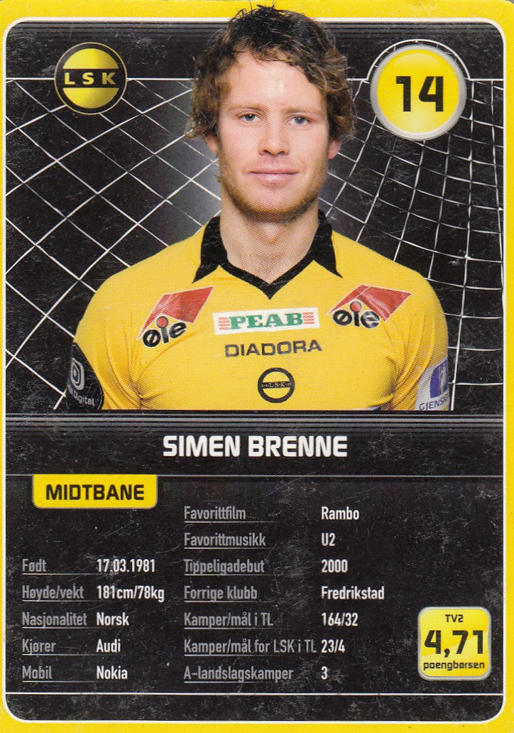 LILLESTRØM SK - SIMEN BRENNE