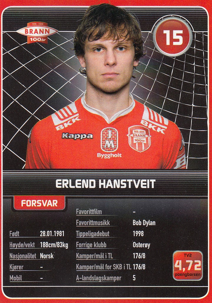 SK BRANN - ERLEND HANSTVEIT