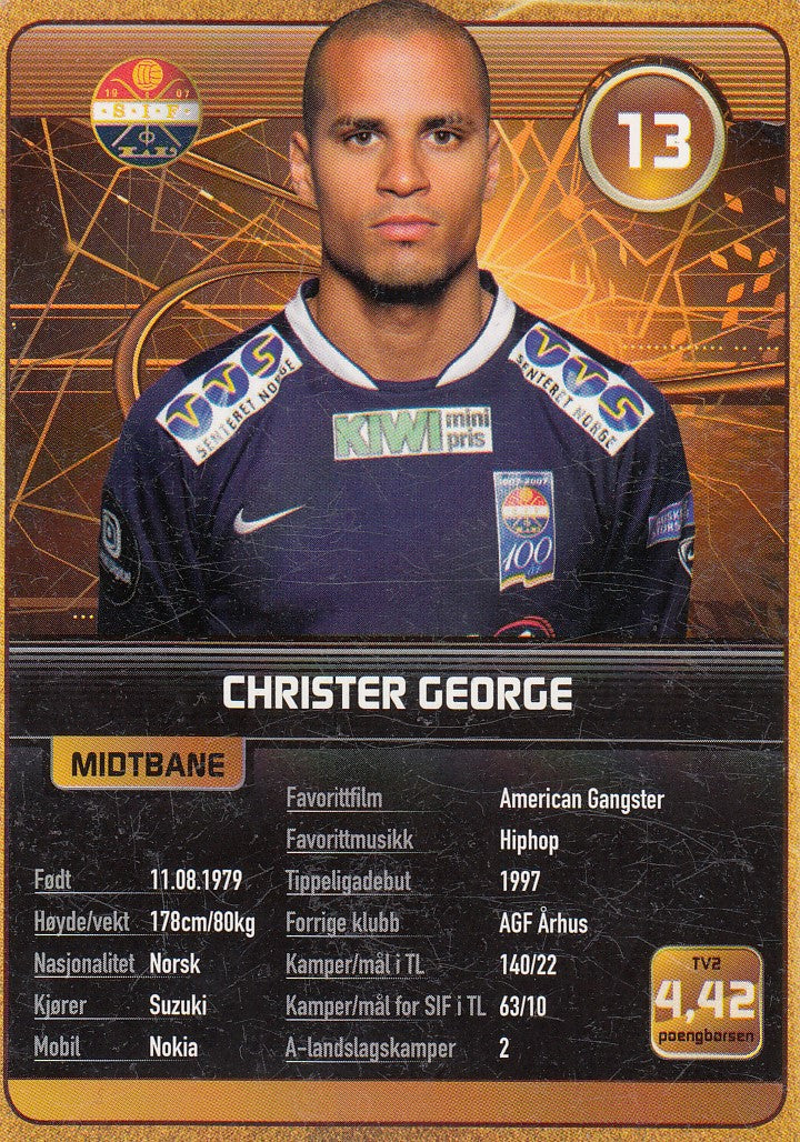 STRØMSGODSET IF - CHRISTER GEORGE - GULLKORT