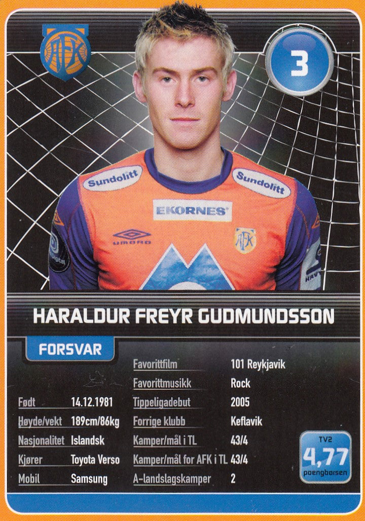 AALESUND FK - HARALDUR FREYR GUDMUNDSSON