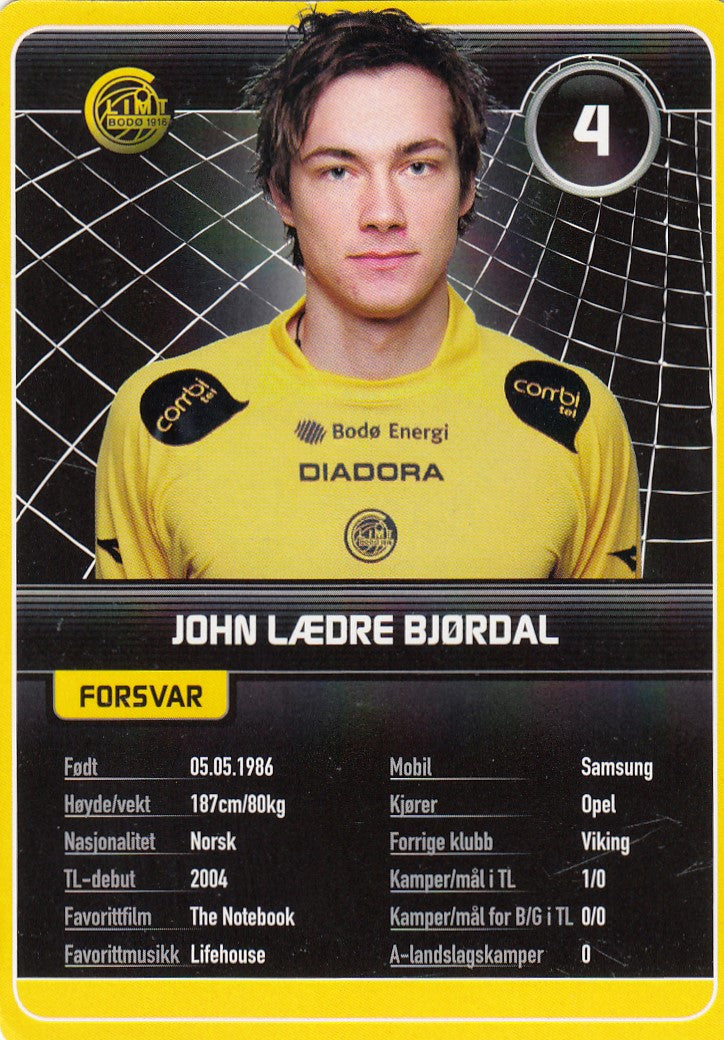 FK BODØ/GLIMT - JOHN LÆDRE BJØRDAL