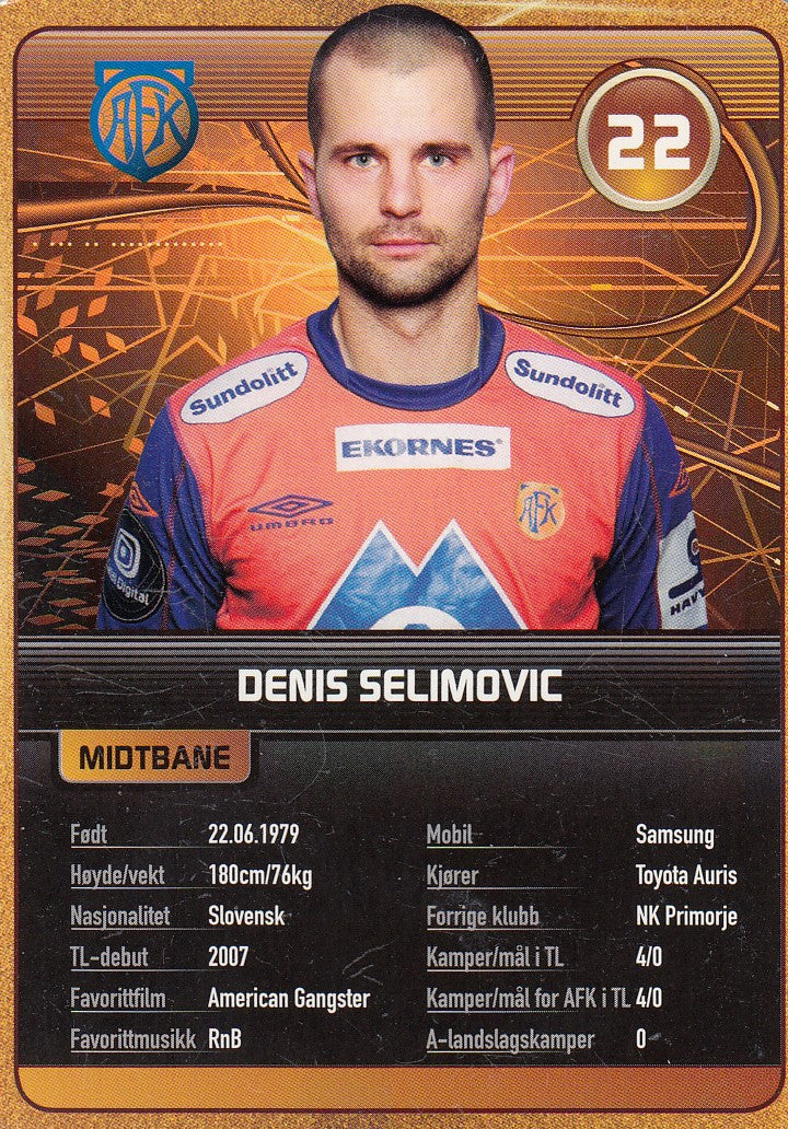 AALESUND FK - DENIS SELIMOVIC - GULLKORT