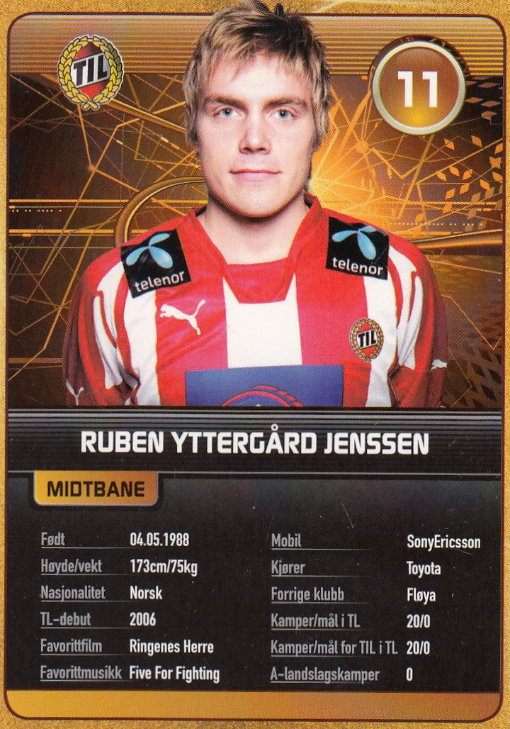 TROMSØ IL - RUBEN YTTERGÅRD JENSSEN - GULLKORT