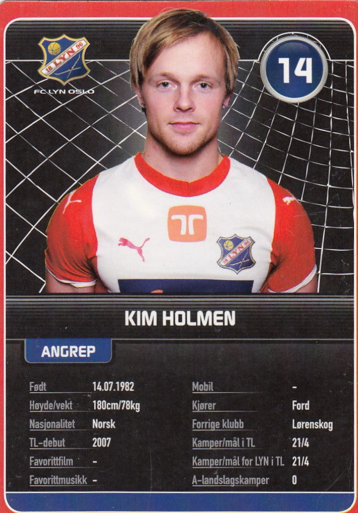 FC LYN OSLO - KIM HOLMEN