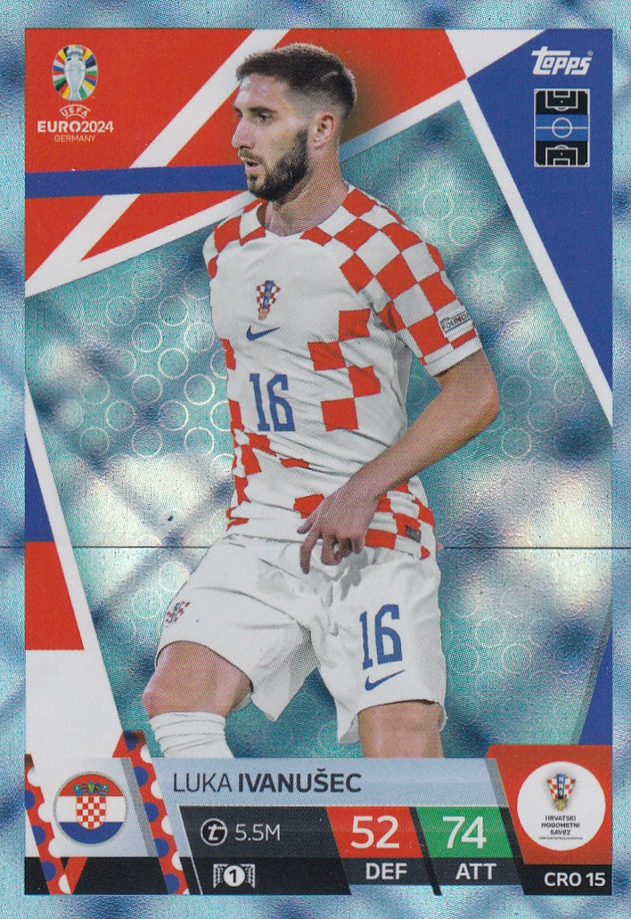 CRO.15 - LUKA IVANUSEC - CROATIA - BLUE CRYSTAL HOLOGRAPH
