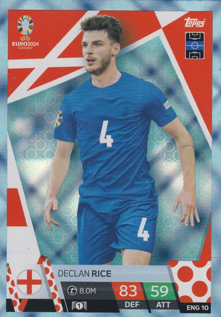 ENG.10 - DECLAN RICE - ENGLAND - BLUE CRYSTAL HOLOGRAPH