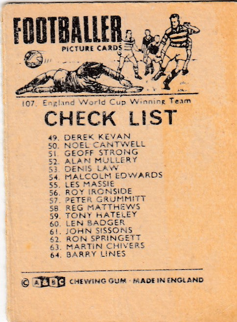 107. CHECKLIST - 049-064 (UKRYSSET)