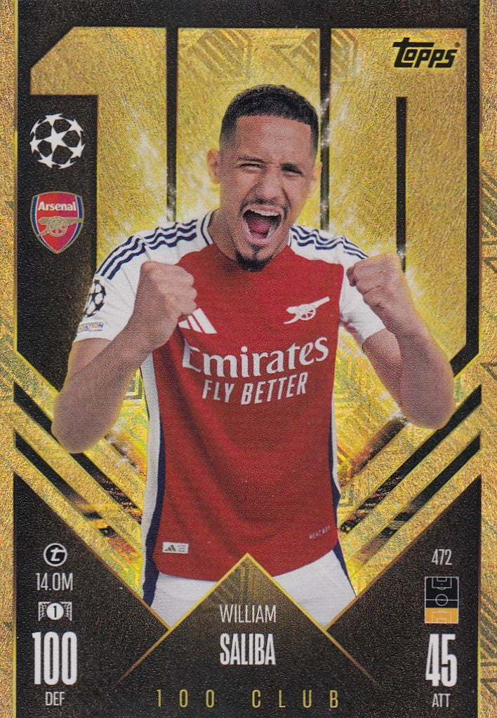 472. WILLIAM SALIBA - ARSENAL - 100 CLUB