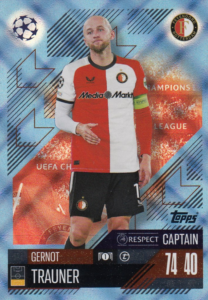 264. GERNOT TRAUNER - FEYENOORD - CAPTAIN - BLUE CRYSTAL