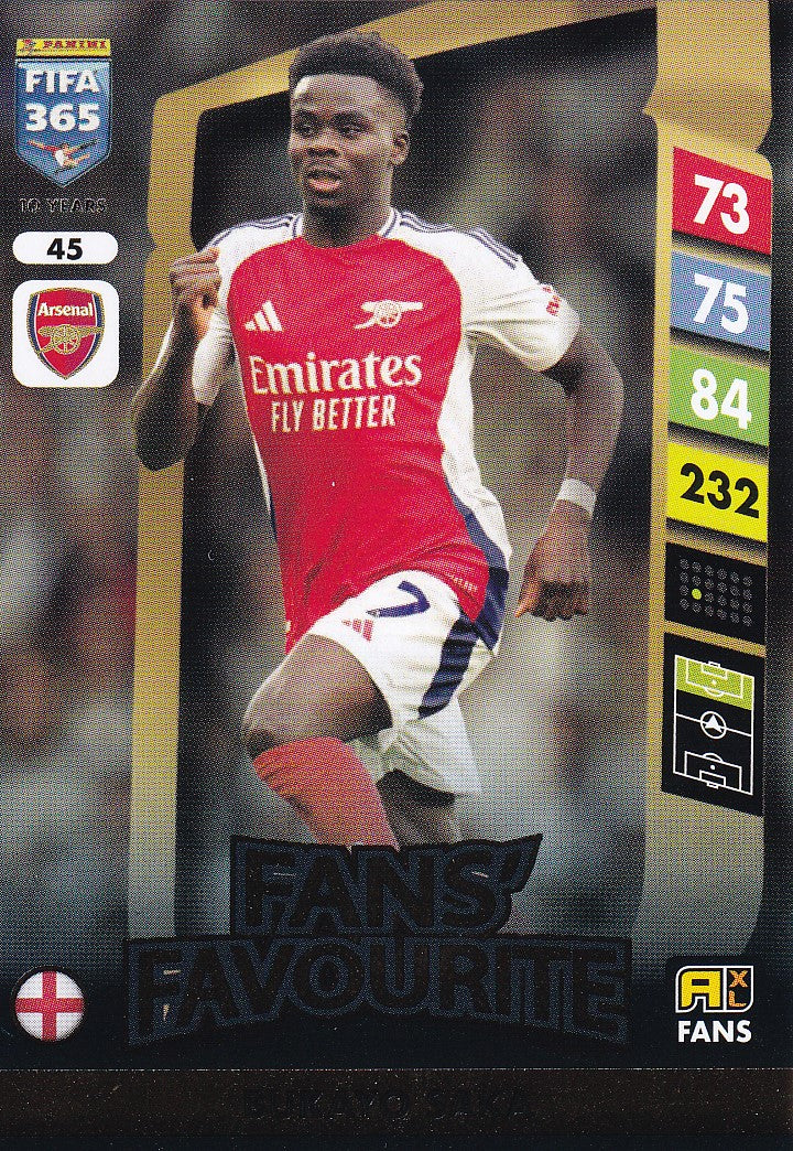 045. BUKAYO SAKA - ARSENAL - FANS FAVOURITE