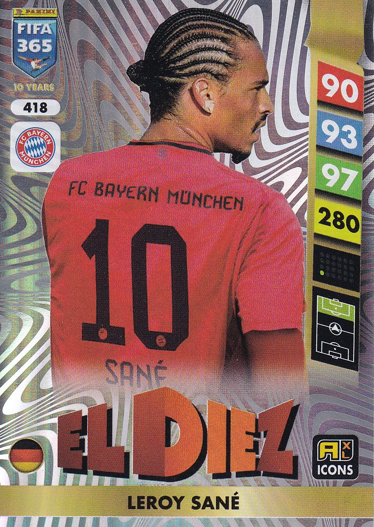 418. LEROY SANE - BAYER MUNCHEN - EL DIEZ