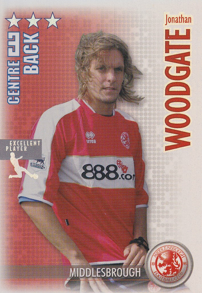 204. JONATHAN WOODGATE - MIDDLESBROUGH - EXCELLENT PLAYER