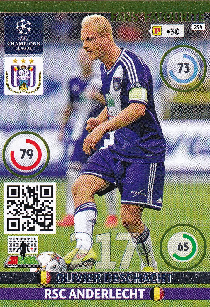 254. OLIVIER DESCHACHT - ANDERLECHT - FANS FAVOURITE