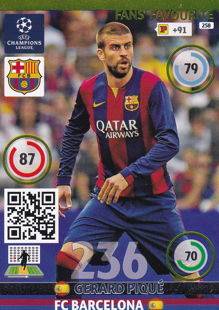 258. GERARD PIQUE - BARCELONA - FANS FAVOURITE
