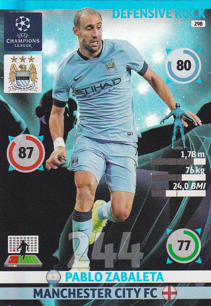 298. PABLO ZABALETA - MANCHESTER CITY - DEFENSIVE ROCK