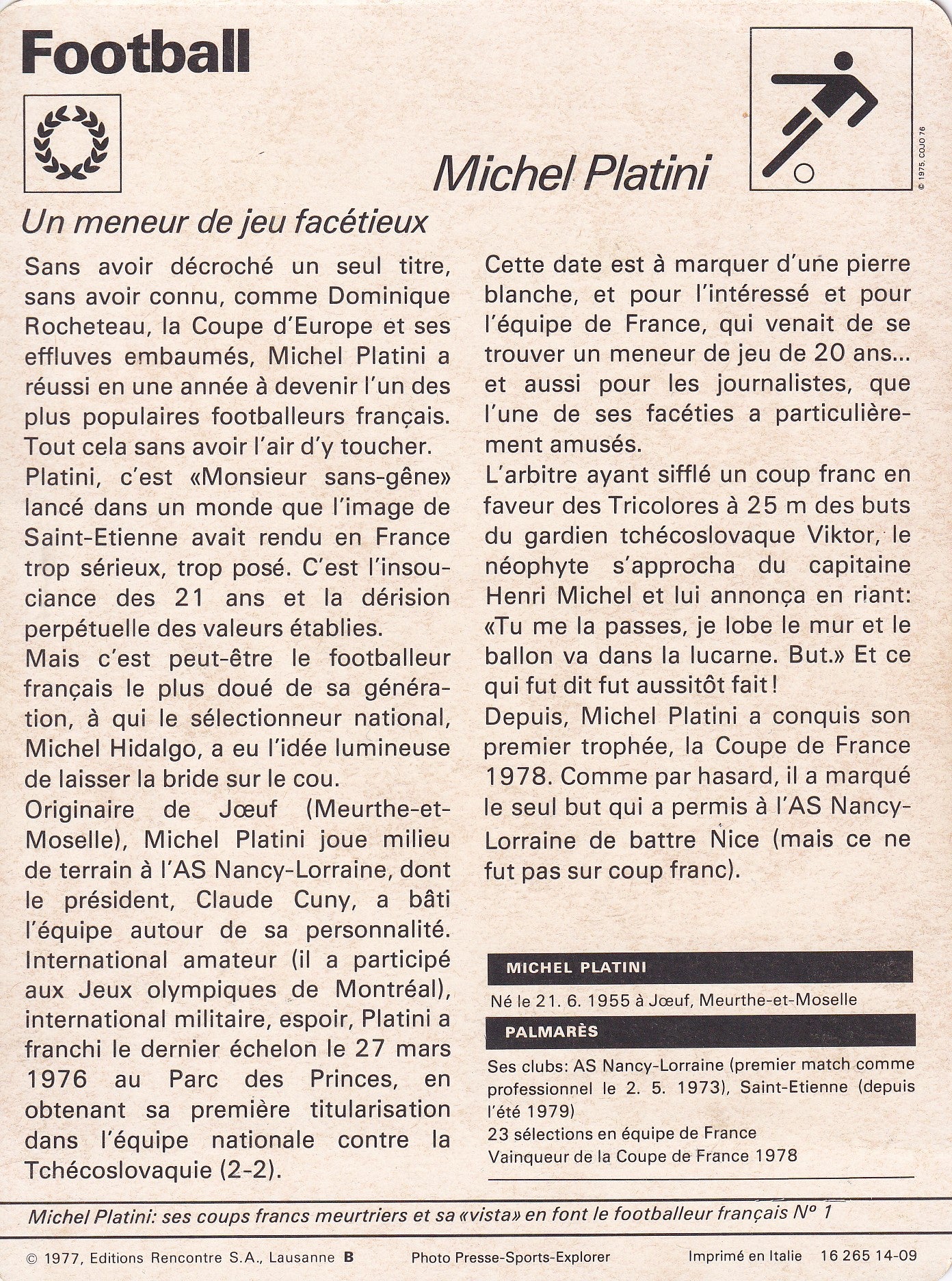 MICHEL PLATINI - FRANCE