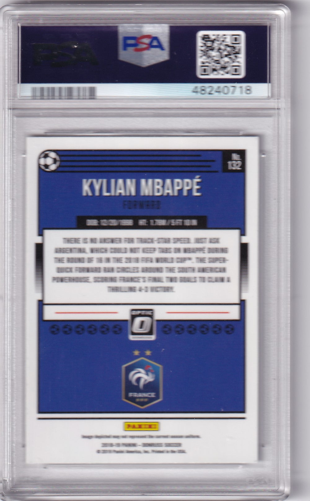 132. KYLIAN MBAPPE - FRANCE - OPTIC - PSA 9