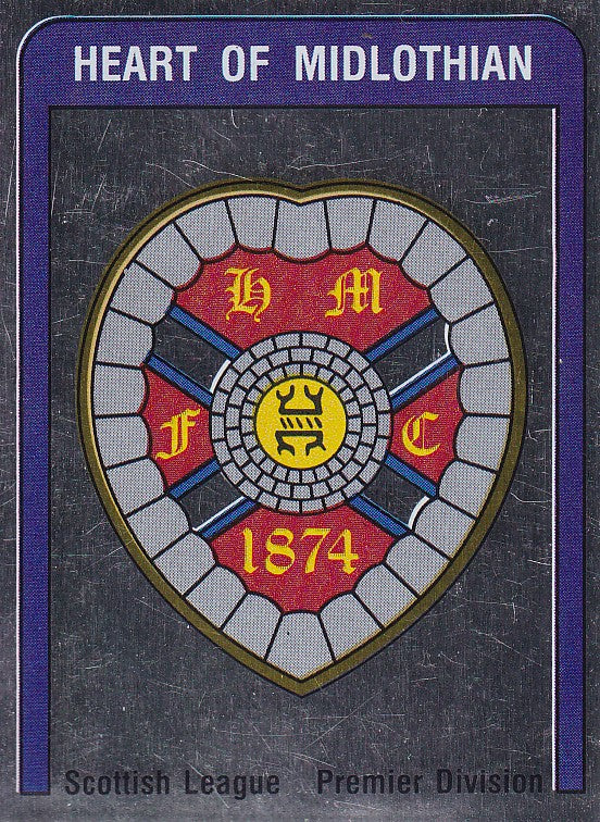 521. HEART OF MIDLOTHIAN - CLUB BADGE - SILVER FOIL