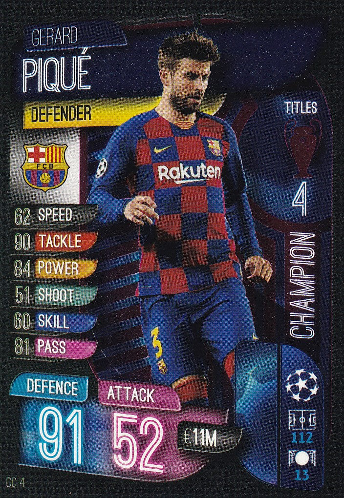 CC04. GERARD PIQUE - BARCELONA - CHAMPION