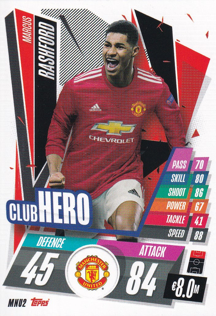 MNU-002. MARCUS RASHFORD - MANCHESTER UNITED - CLUB HERO