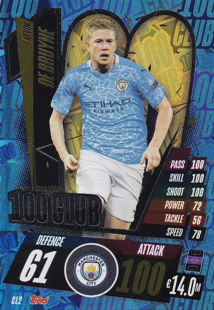 CL02. KEVIN DE BRUYNE - MANCHESTER CITY - 100CLUB