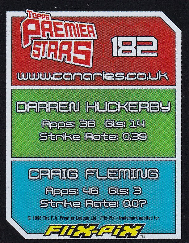 182. NORWICH CITY BADGE - DARREN HUCKERBY - CRAIG FLEMING - 3D FLIX-PIX