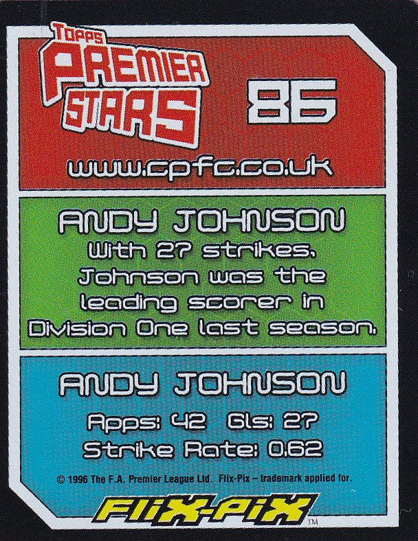 086. CRYSTAL PALACE BADGE - ANDY JOHNSON - ANDY JOHNSON - 3D FLIX-PIX