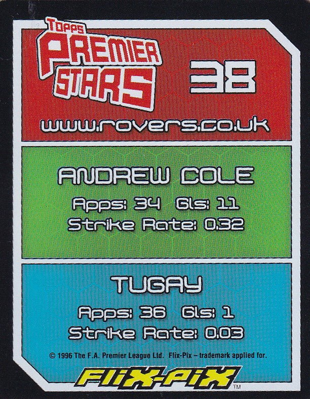 038. BLACKBURN ROVERS BADGE - ANDREW COLE - TUGAY - 3D FLIX-PIX