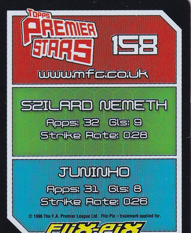 158. MIDDLESBROUGH BADGE - SZILARD NEMETH - JUNINHO - 3D FLIX-PIX