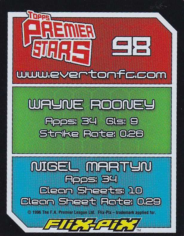 098. EVERTON BADGE - WAYNE ROONEY - MIGEL MARTYN - 3D FLIX-PIX