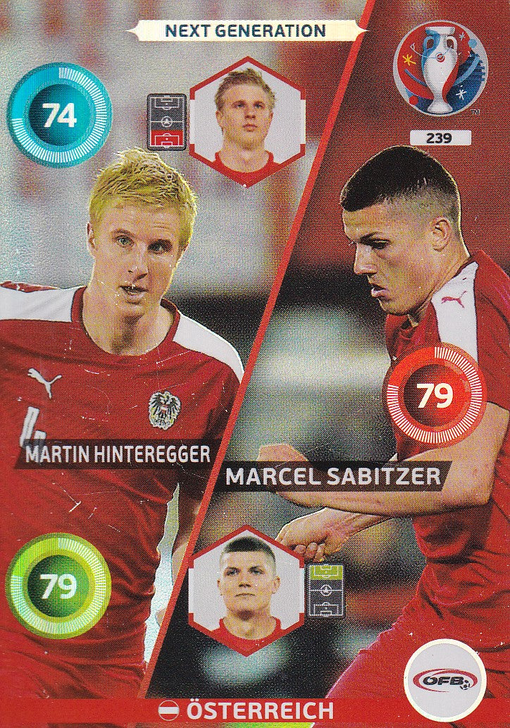 239. MARTIN HINTEREGGER - MARCEL SABITZER - ÖSTERREICH - NEXT GENERATION