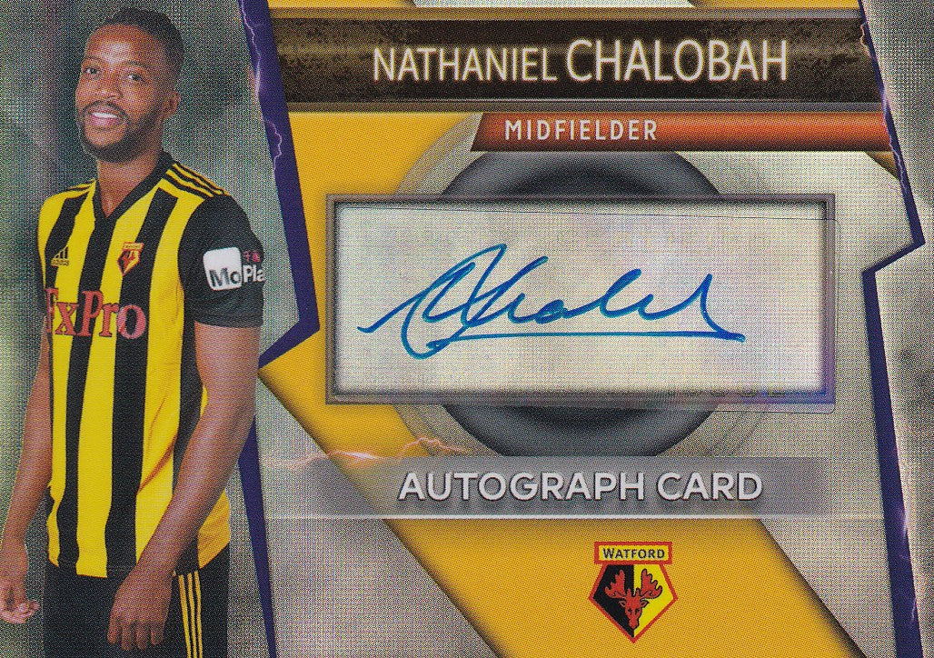 NATHANIEL CHALOBAH - WATFORD - AUTOGRAPH CARD
