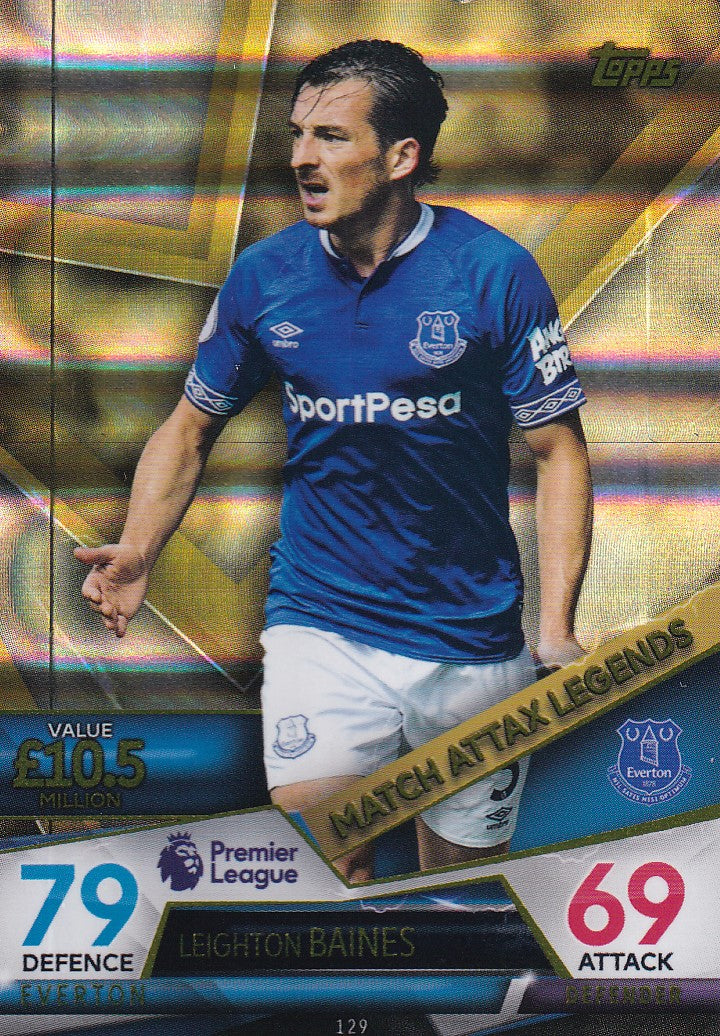 129. LEIGHTON BAINES - EVERTON - MATCH ATTAX LEGENDS