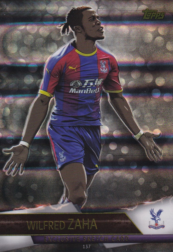 137. WILFRED ZAHA - CRYSTAL PALACE - EXCLUSIVE SKETCH CARD