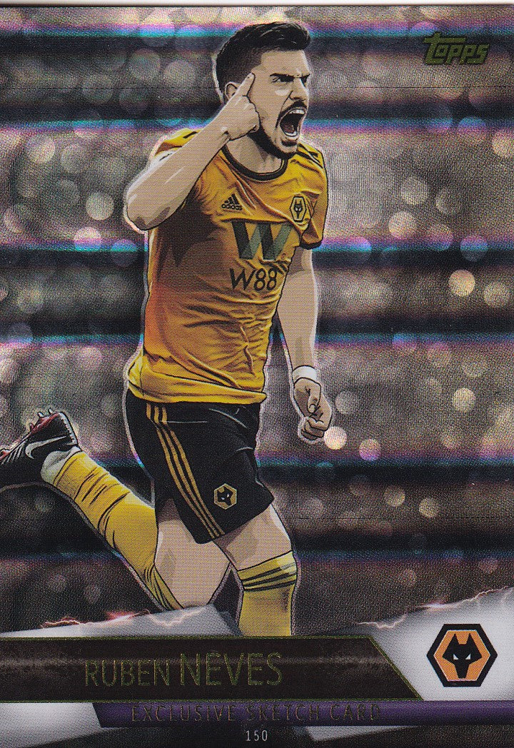 150. RUBEN NEVES - WOLVERHAMPTON WANDERERS - EXCLUSIVE SKETCH CARD