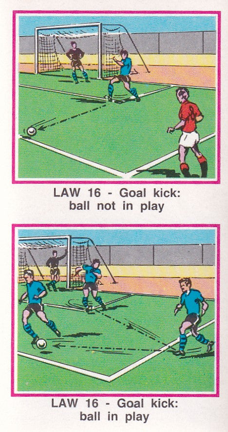 525. LAW 16 - GOAL KICK: BALL NOT IN PLAY - BALL IN PLAY