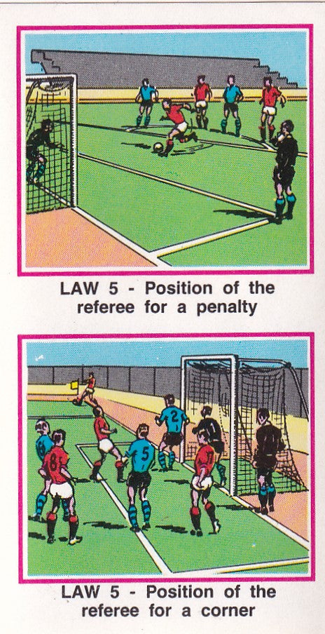 487. LAW 5 - POSITION OF THE REFEREE FOR A PENALTY - POSITION OF THE REFEREE FOR A CORNER