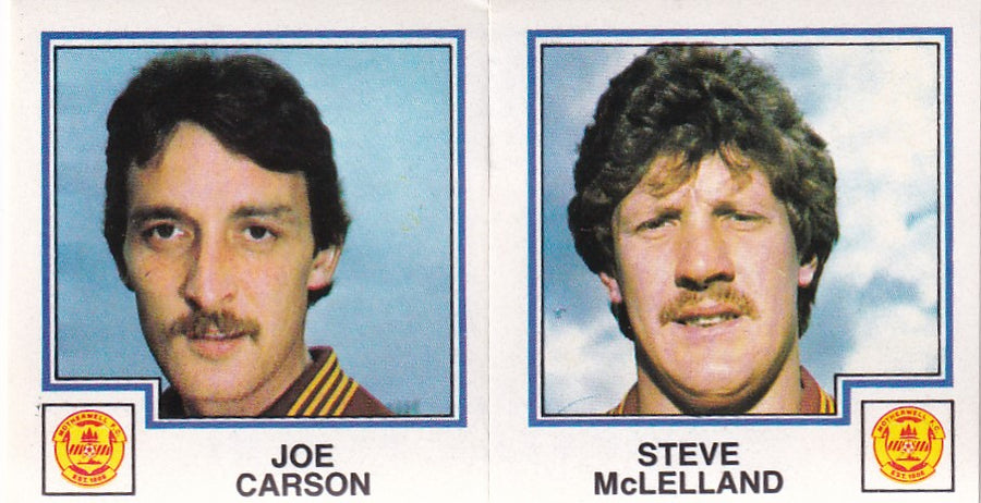 456 A-B. JOE CARSON - STEVE McLELLAND - MOTHERWELL