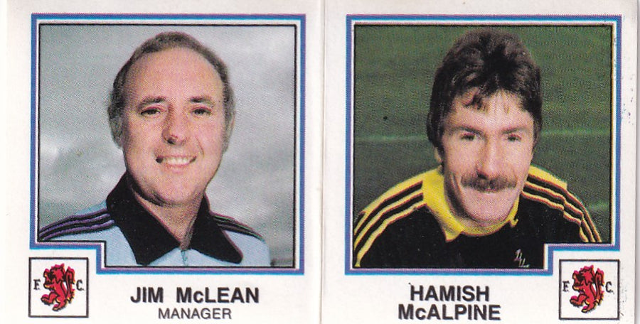 419 A-B. JIM McLEAN - MANAGER - HAMISH McALPINE - DUNDEE UNITED