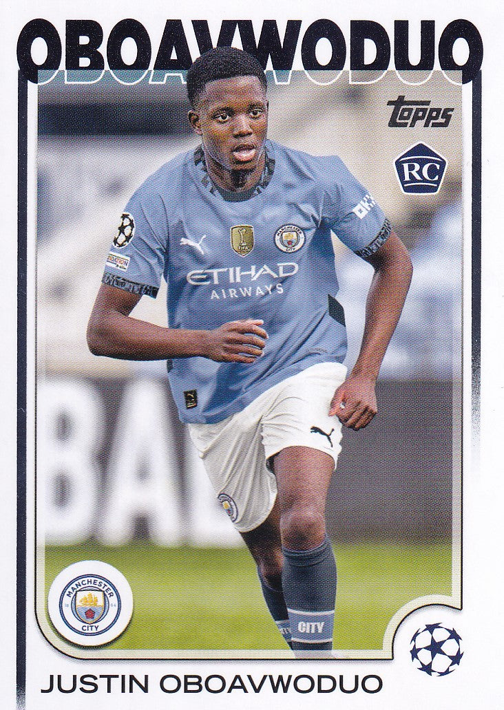 144. JUSTIN OBOAVWODUO - MANCHESTER CITY - ROOKIE CARD