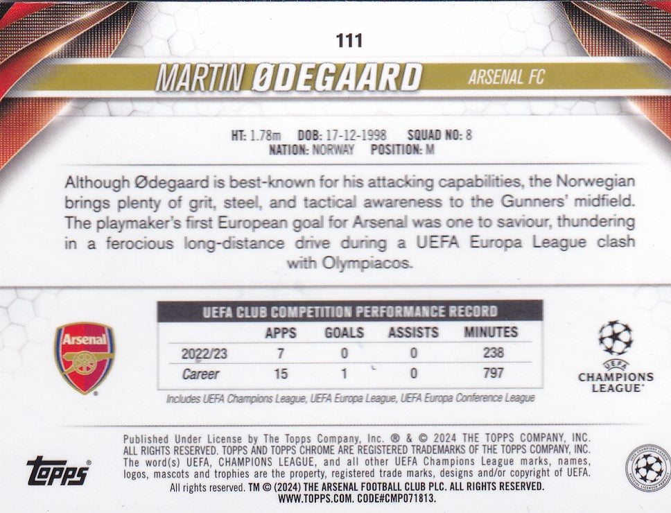 111. MARTIN ØDEGAARD - ARSENAL